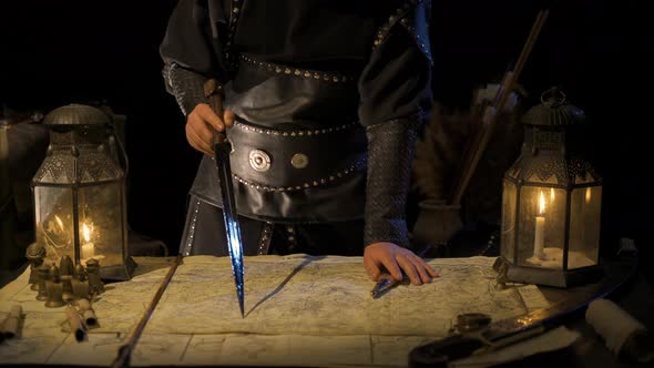 Developing sword fighting strategy on the map. alt