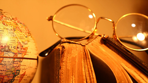 Old Spectacles With Books
