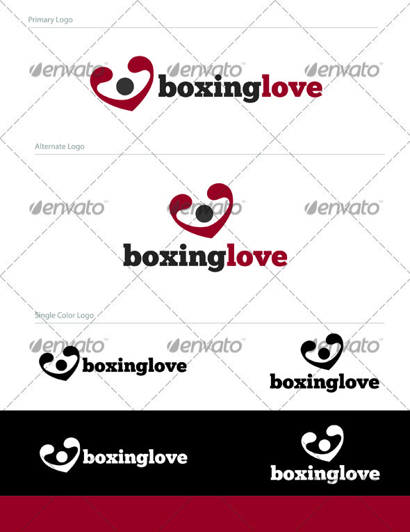 Boxinglove Logo Design - HUM-001 - Humans Logo Templates