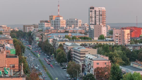Kharkiv City Panorama From Above Timelapse alt