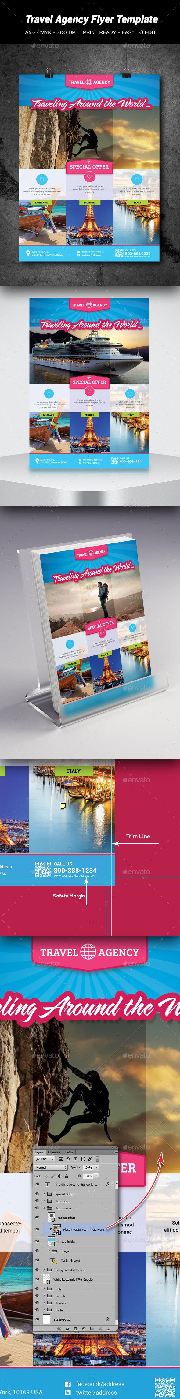Travel Agency Flyer Template - Holidays Events