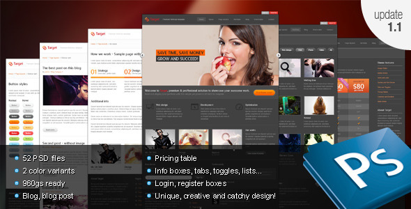 Target - Psd template - Creative PSD Templates