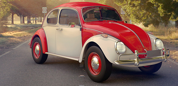 Volkswagen Beetle Old - 3Docean 8851046
