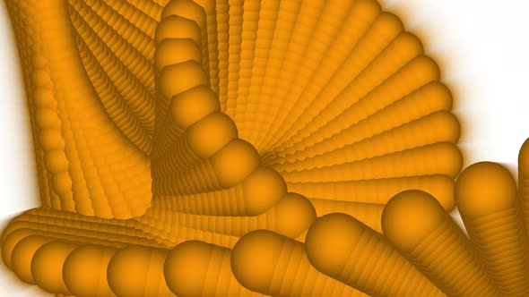 yellow color twisted ball animation. Twisted ball animation motion background. Vd 486