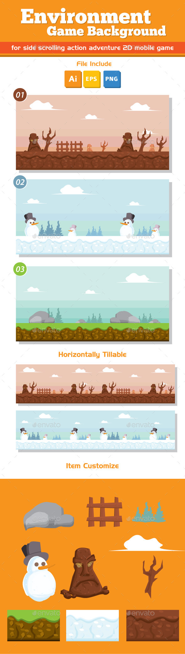 Environment Game Background - Backgrounds Game Assets