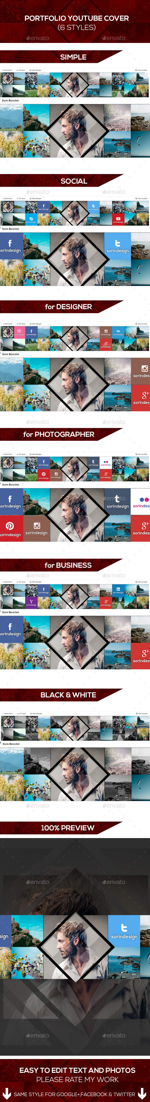 Portfolio Youtube Covers Pack - YouTube Social Media