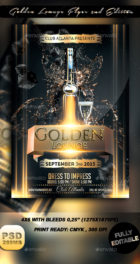 golden lounge flyer 2nd edition by stormclub graphicriver cigar sales flyers