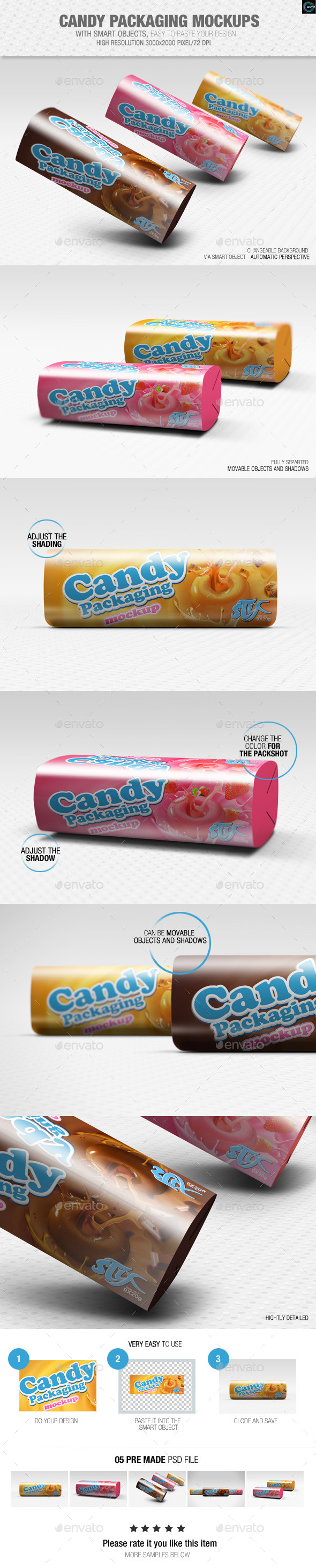 Download Candy Packaging Mockups By Wutip Graphicriver