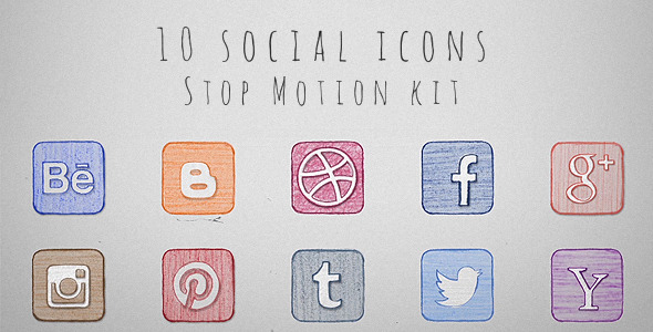 Social Icons Stop - VideoHive 8870694
