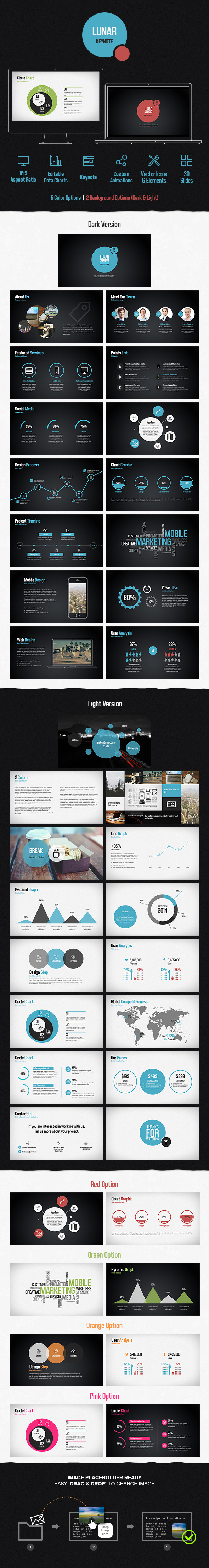 Lunar Keynote Presentation Template - Creative Keynote Templates