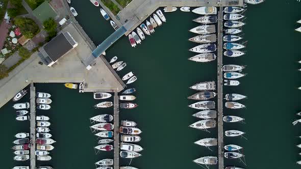 aerial footage yatch marina. sığacık izmir catch marina aerial view.