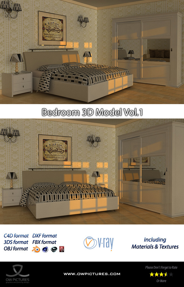 Bedroom 3D Model - 3Docean 8886087