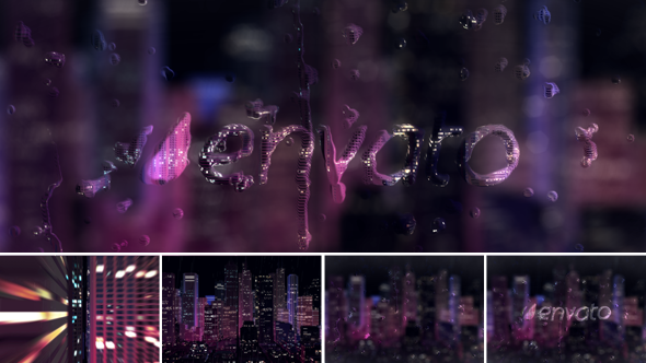 City Rain Logo - VideoHive 8887059