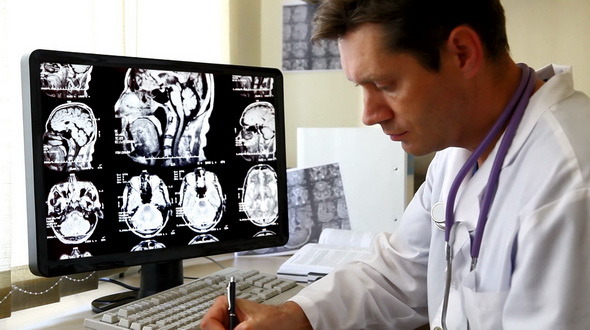 Doctor Looking At CT Scan, Stock Footage | VideoHive