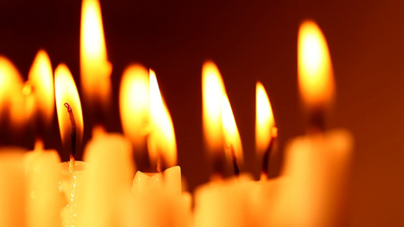Candle Light With Flame 7660