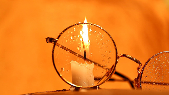 Spectacles With Candle 