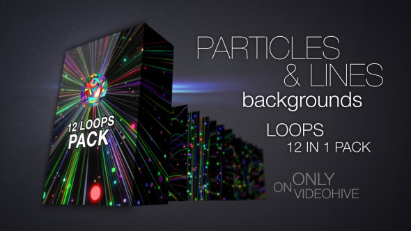 Colorful Particles And Lines Backgrounds Pack