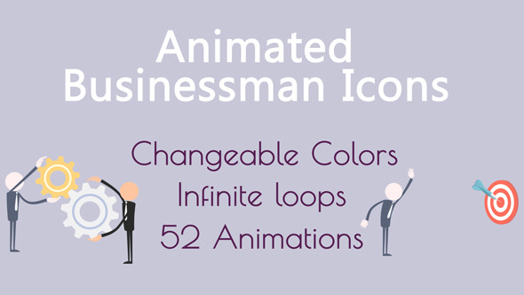 52 Animated Businessman Icons