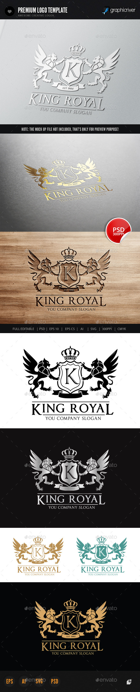 King Royal Logo II - Crests Logo Templates