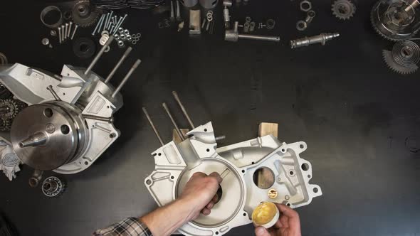 Old Motorcycle Repair Restoration Engine Rebuild and Asseble Timelapse alt