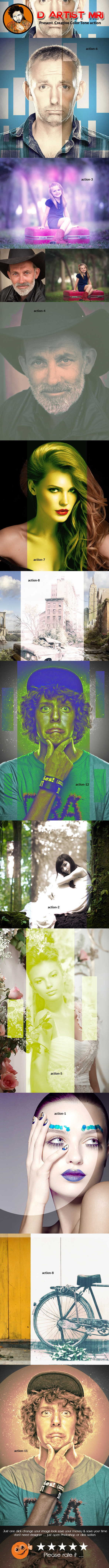 Creative Color Tone action - Actions Photoshop
