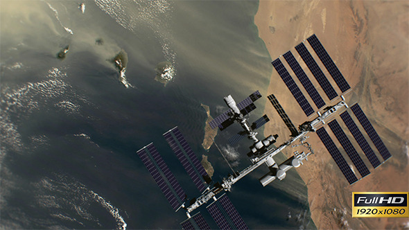 Earth Zoom Passing by Space Station alt