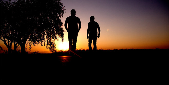 Two Men At Sunset
