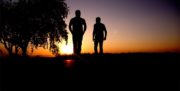 Two Men At Sunset alt