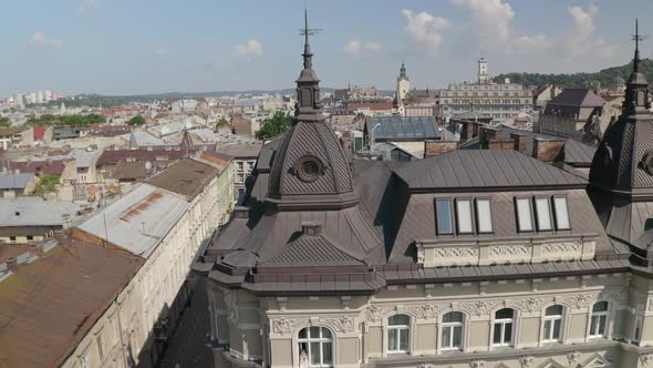 Aerial View of Bride in Boudoir Dress Stay Near Window Wedding Morning of Woman in Night Gown Veil alt