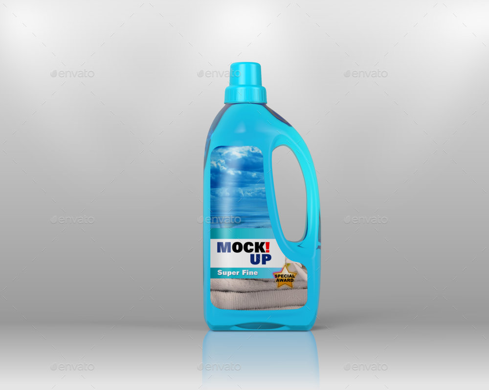 Download Detergent Bottle / Softener Bottle Mockup by Fusionhorn | GraphicRiver