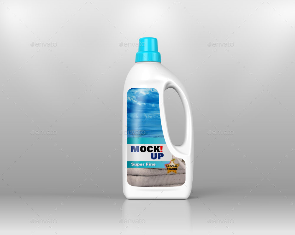 Download Detergent Bottle / Softener Bottle Mockup by Fusionhorn | GraphicRiver