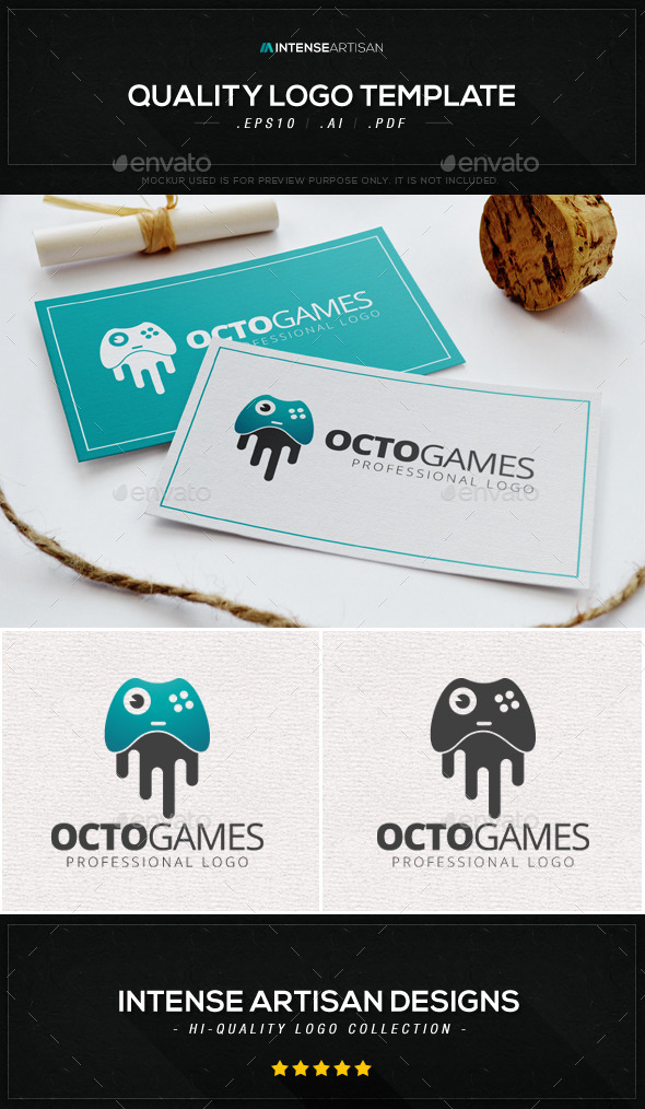 Octo Games Logo Template