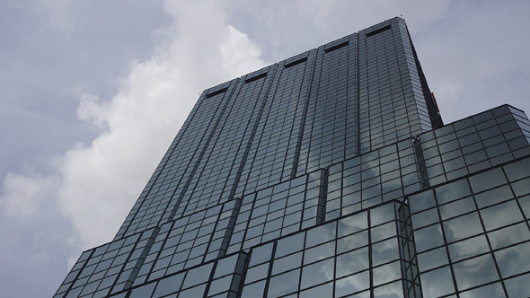 Clouds Reflections In Skyscraper