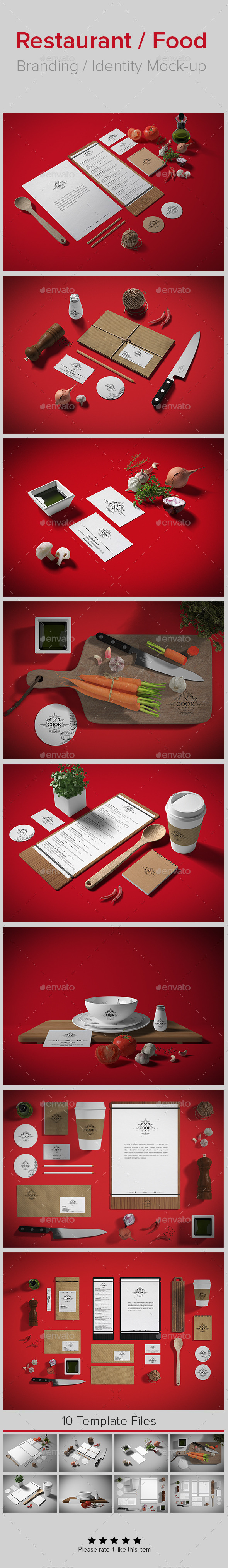 Restaurant / Food Branding Identity Mock-up by Pixelland_ | GraphicRiver