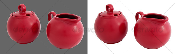 Ceramic Sugar Jar & Cream Jug