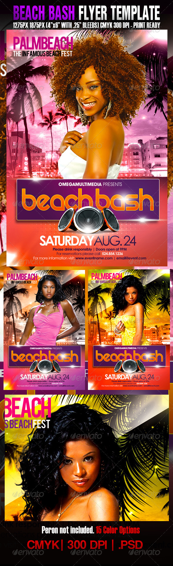 The Beach Bash Template - Clubs & Parties Events