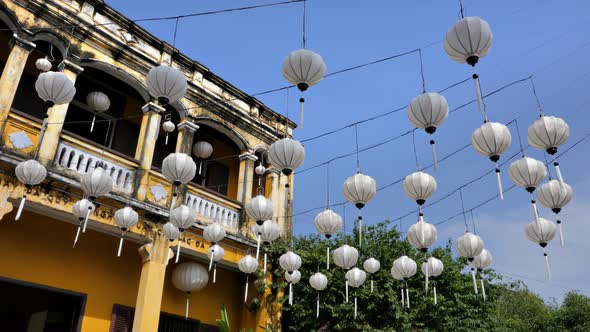 White Lanterns in Old Quarter of Hoi An, Vietnam