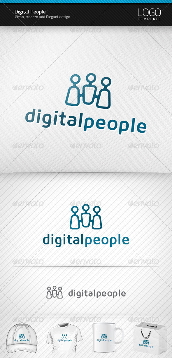 Digital People Logo - Symbols Logo Templates