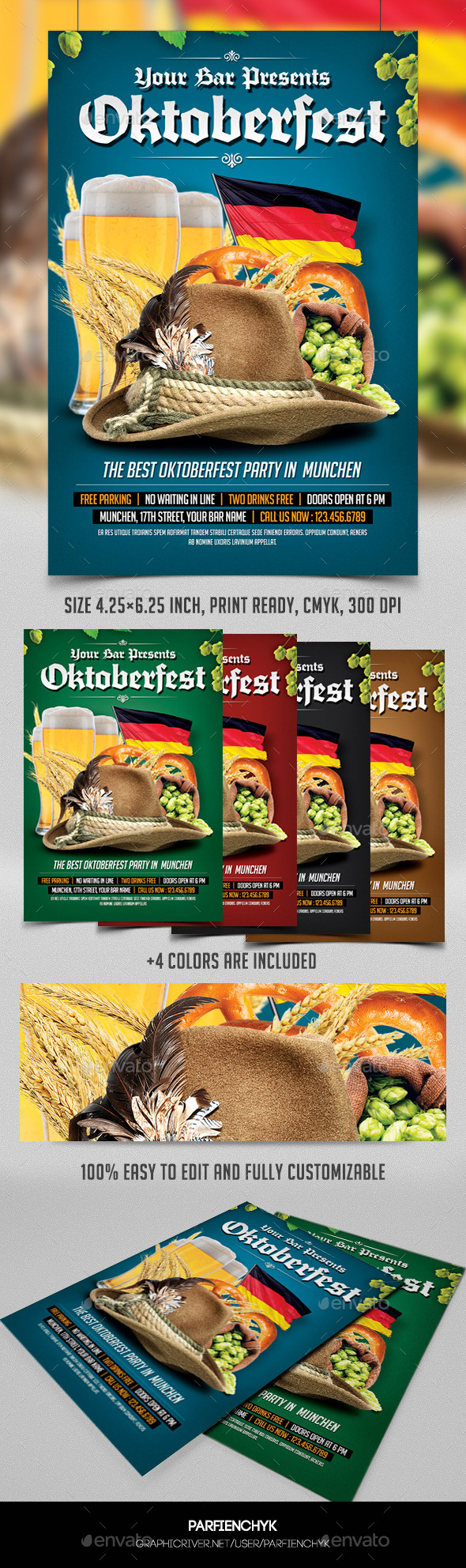 Oktoberfest Party Flyer Template - Events Flyers