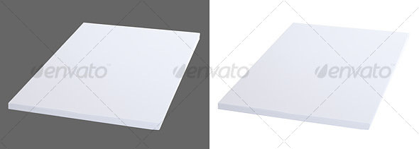 Stack of Letter Sized Paper - Home & Office Isolated Objects
