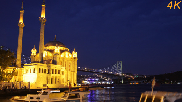 Day To Night Of Mosque And Galata Bridge 1
