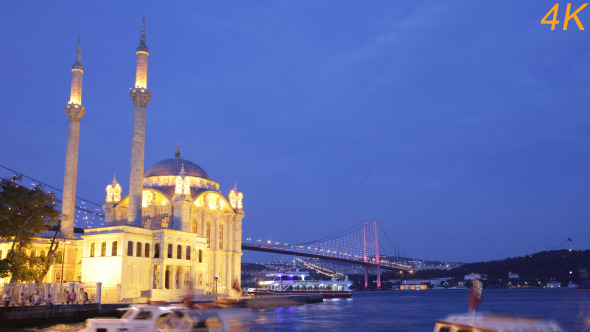 Day To Night Of Mosque And Galata Bridge 2