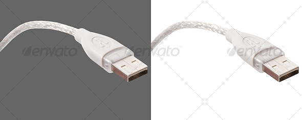 USB Cord - Technology Isolated Objects