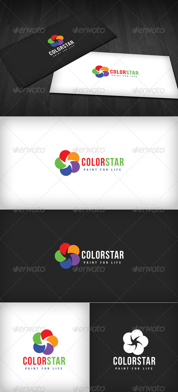 Color Star Logo - Vector Abstract