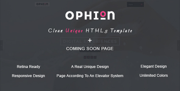 Extraordinary Ophion - Clean Unique HTML5 Template