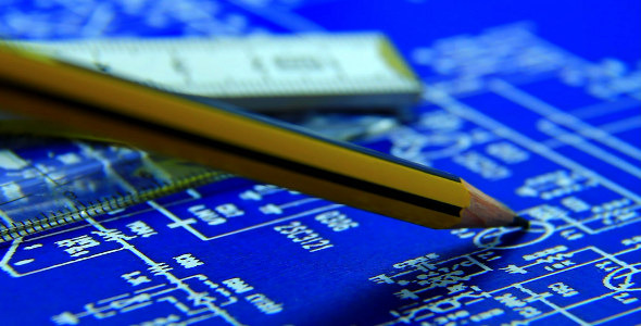 Blue Print and Pencil alt