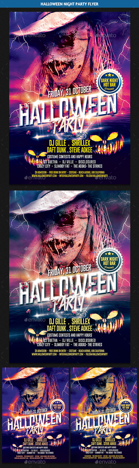 Halloween Night Party Flyer - Clubs & Parties Events