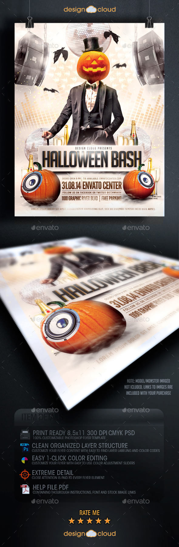 Halloween Bash Party Flyer Template - Holidays Events