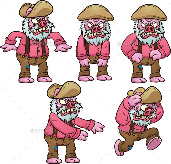 Old Pig - Animals Characters