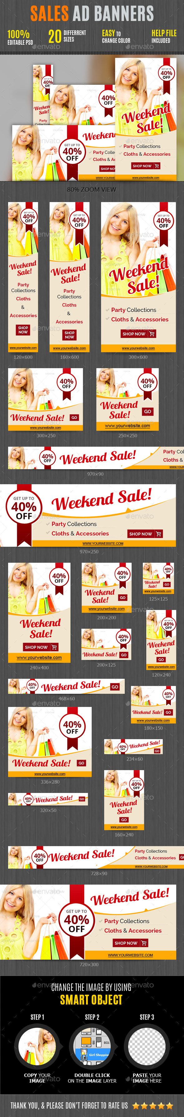 Shopping & Sale Web Ad Banners - Banners & Ads Web Elements